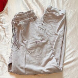 YoungLA Lilac Pullover Joggers with Embroidered Logo